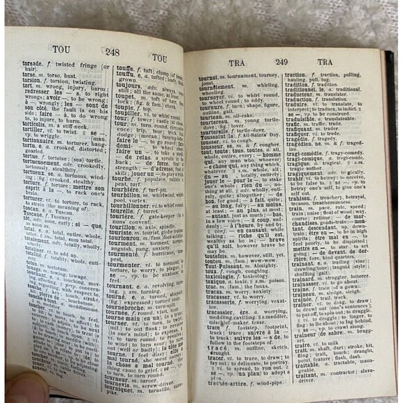 Cestre’Guibillon Dictionnarie French To English Hardcover Book - Picture 7 of 10